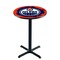 Holland Bar Stool Co 42" Blk Wrinkle Edmonton Oilers Pub Table L211B4228EdmOil - alternate 1
